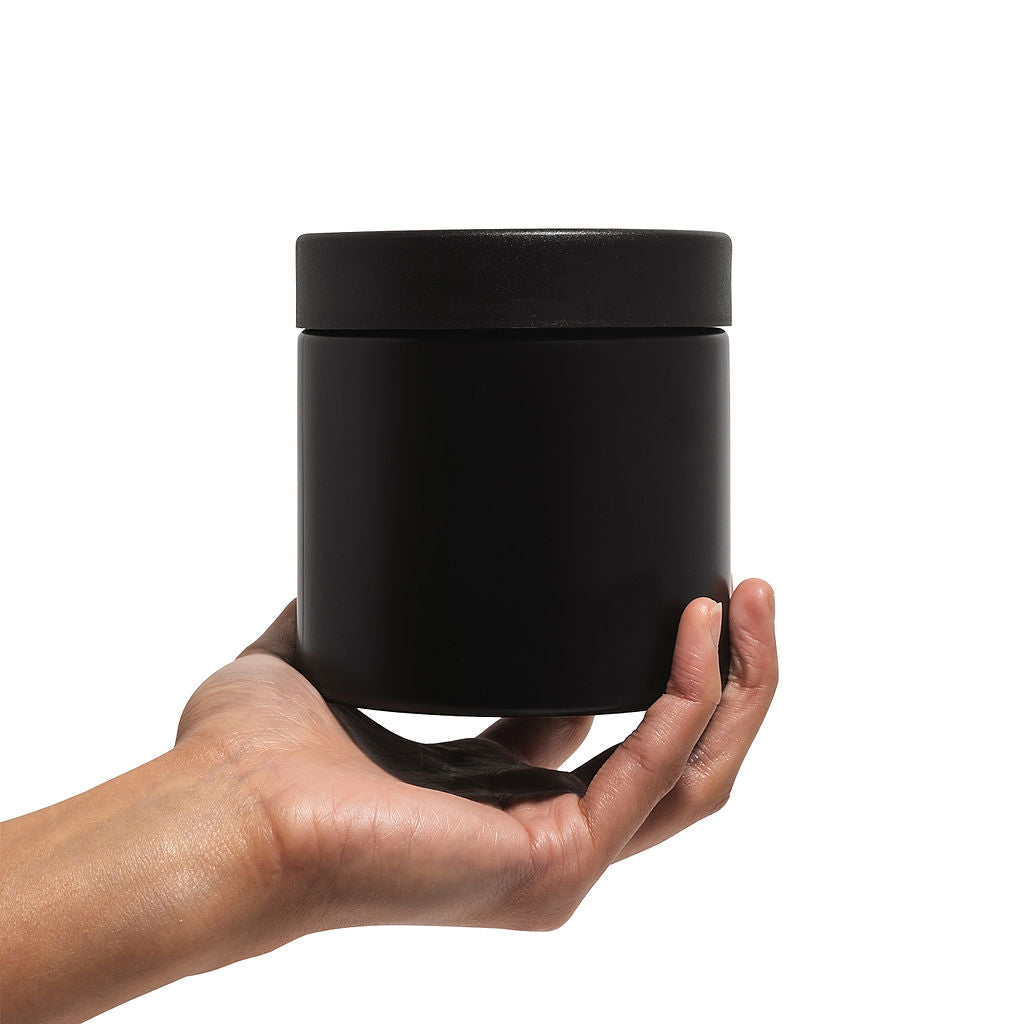 16oz Black Glass Straight-Wall Wide-Mouth Jar with Child-Resistant Lid - 40 Count ($1.52/Unit)