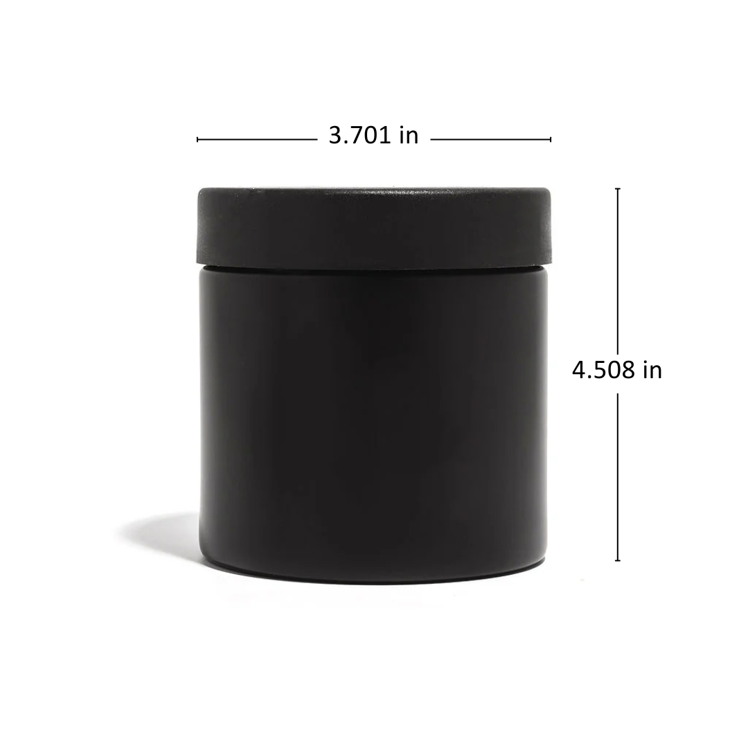 16oz Black Glass Straight-Wall Wide-Mouth Jar with Child-Resistant Lid - 40 Count ($1.52/Unit)