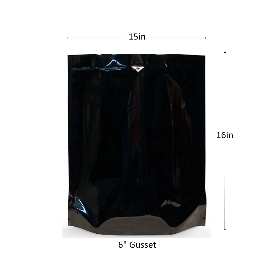 1lb Black Grower Storage Bags with Window - 250 Count ($1.27/Unit)