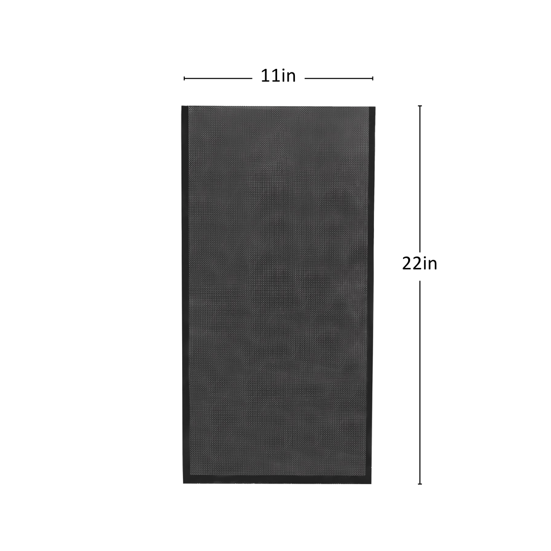 1lb Vacuum Pouch 11" x 22" Clear/Black with Texture - 250 Count ($0.52/Unit)