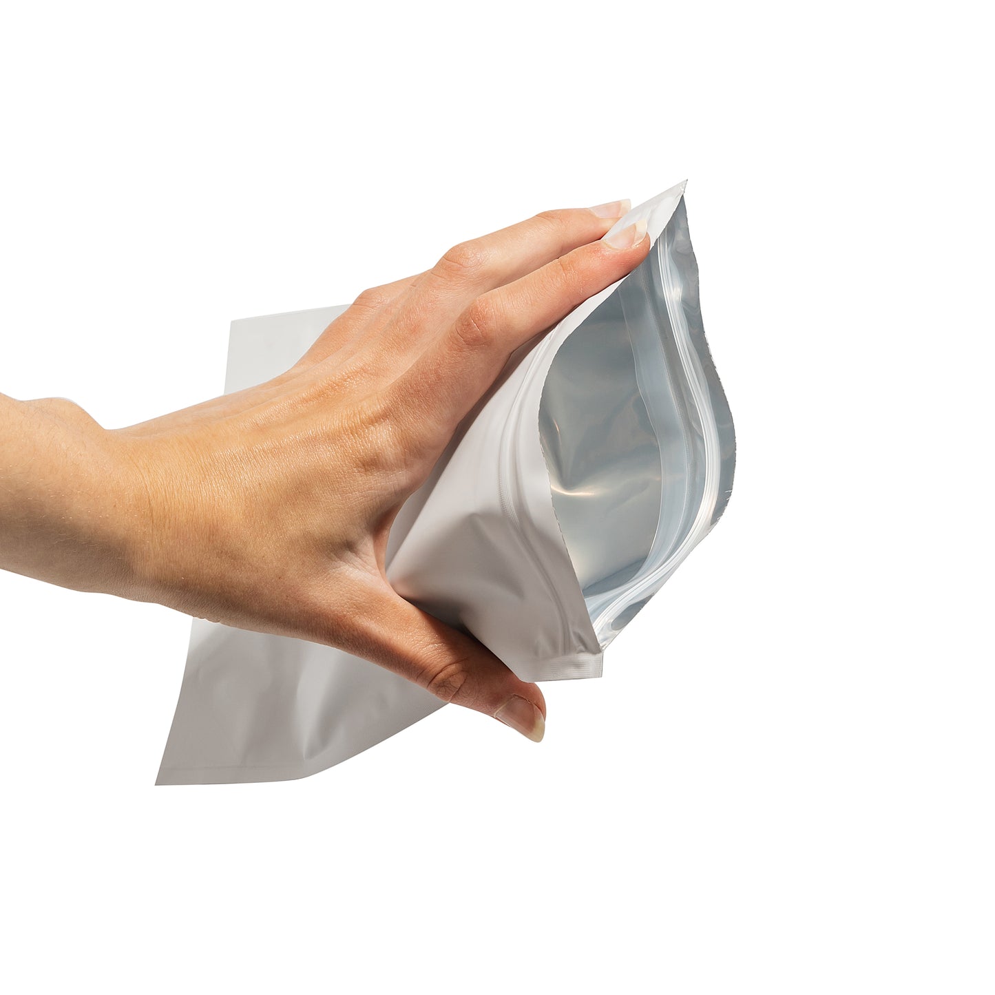 28g Soft Touch GriploK CR Mylar Matte White Bag - 700 Count ($0.38/unit) | 6"x9.25"x2.5" - Child Resistant