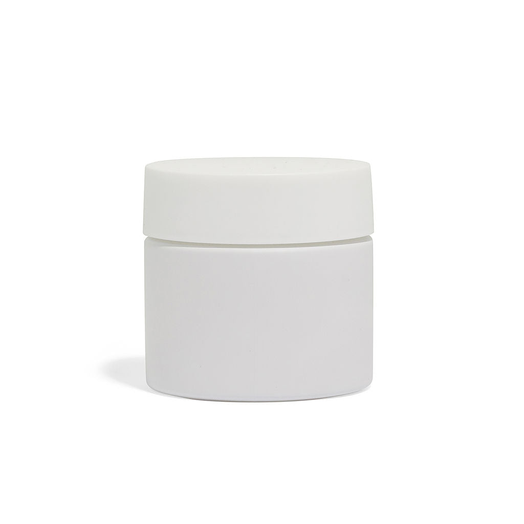 3oz White Glass Straight-Wall Wide-Mouth Jar with Child-Resistant Lid - 105 Count ($0.85/Unit)