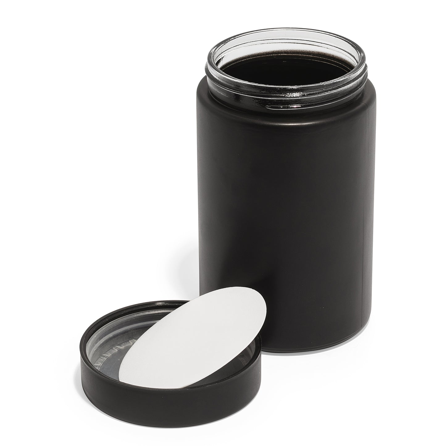 16oz Black Glass Straight-Wall Jar with Child-Resistant Lid - 48 Count ($1.45/Unit)