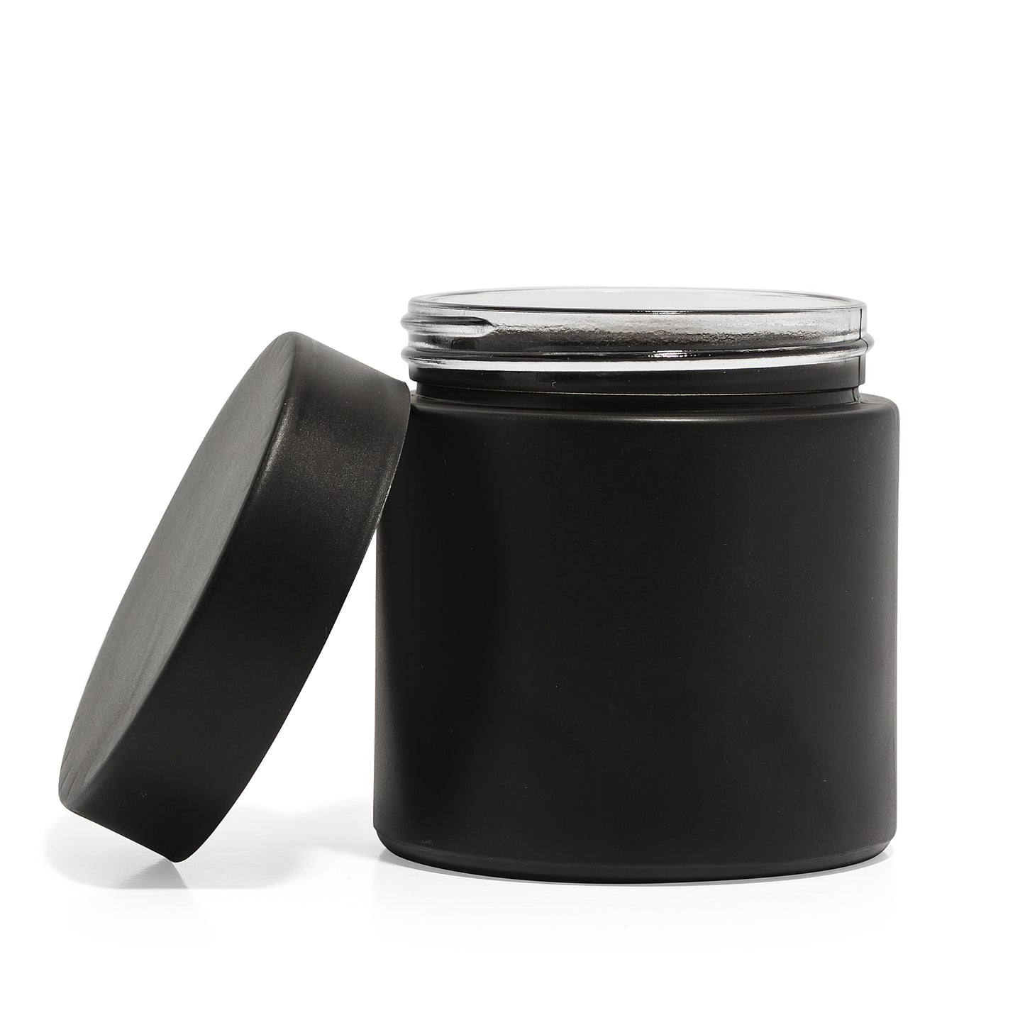 8oz Black Glass Straight-Wall Wide-Mouth Jar with Child-Resistant Lid - 48 Count ($1.43/Unit)