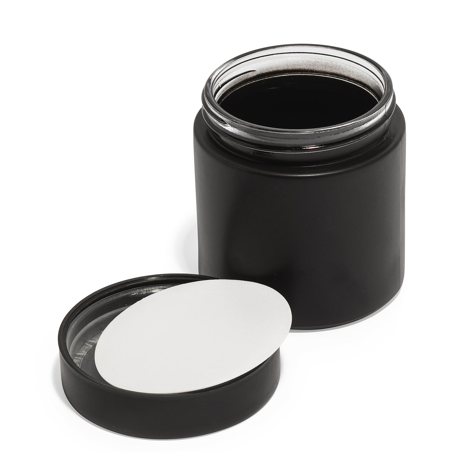 8oz Black Glass Straight-Wall Wide-Mouth Jar with Child-Resistant Lid - 48 Count ($1.43/Unit)