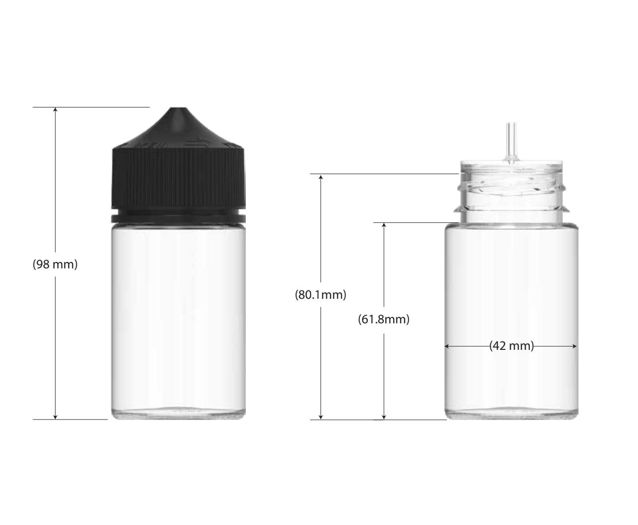 75ML Chubby Gorilla Stubby Unicorn Bottle PET CR - 500 Count ($0.5064/Unit)