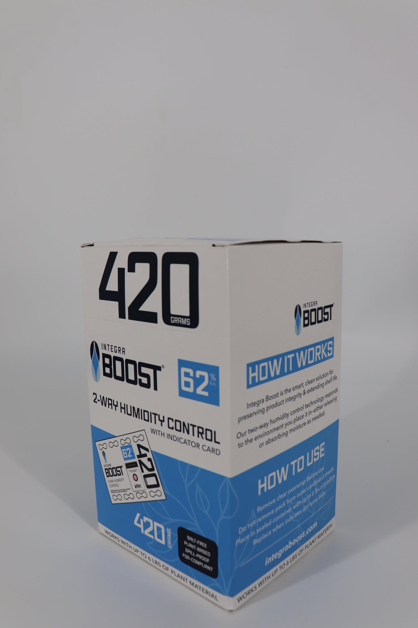 420g RETAIL Integra Humidity Control 62% RH, Individually Overwrapped, w/ HIC, 5 packs per display, 8 displays per master case - 40 Count ($10.78/Unit)