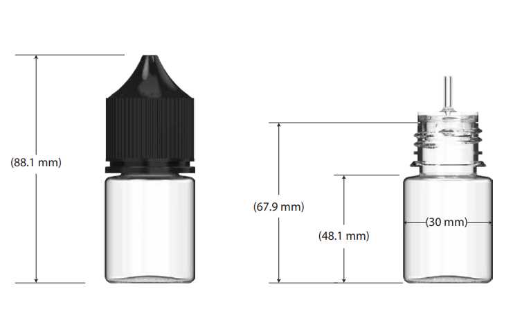20ML Chubby Gorilla Stubby Unicorn Bottle PET CR - 1000 Count ($0.3005/Unit)