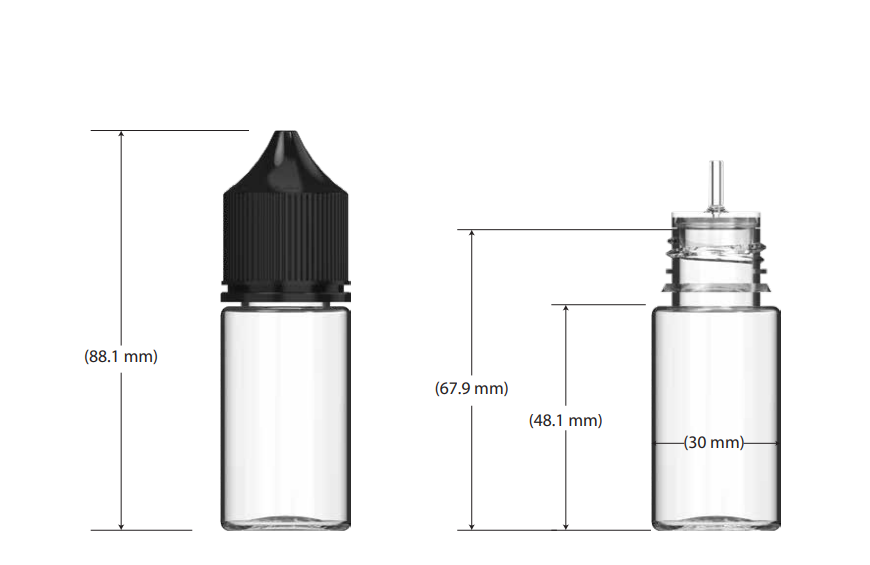 30ML Chubby Gorilla Stubby Unicorn Bottle PET CR - 1000 Count ($0.3005/Unit)