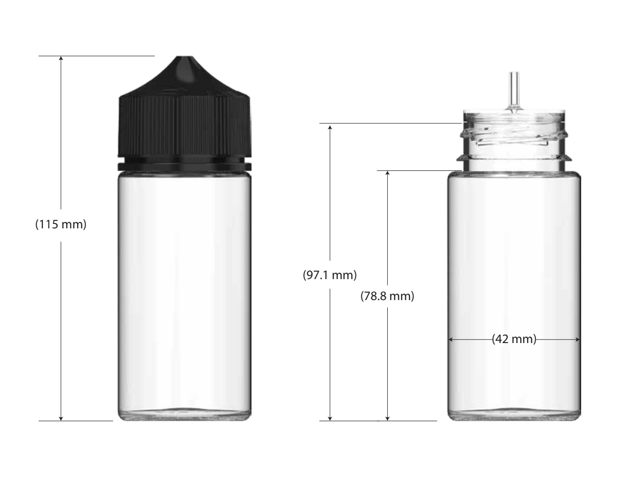 100ML Chubby Gorilla V3 Unicorn Bottle PET CR - 400 Count ($0.5342/Unit)