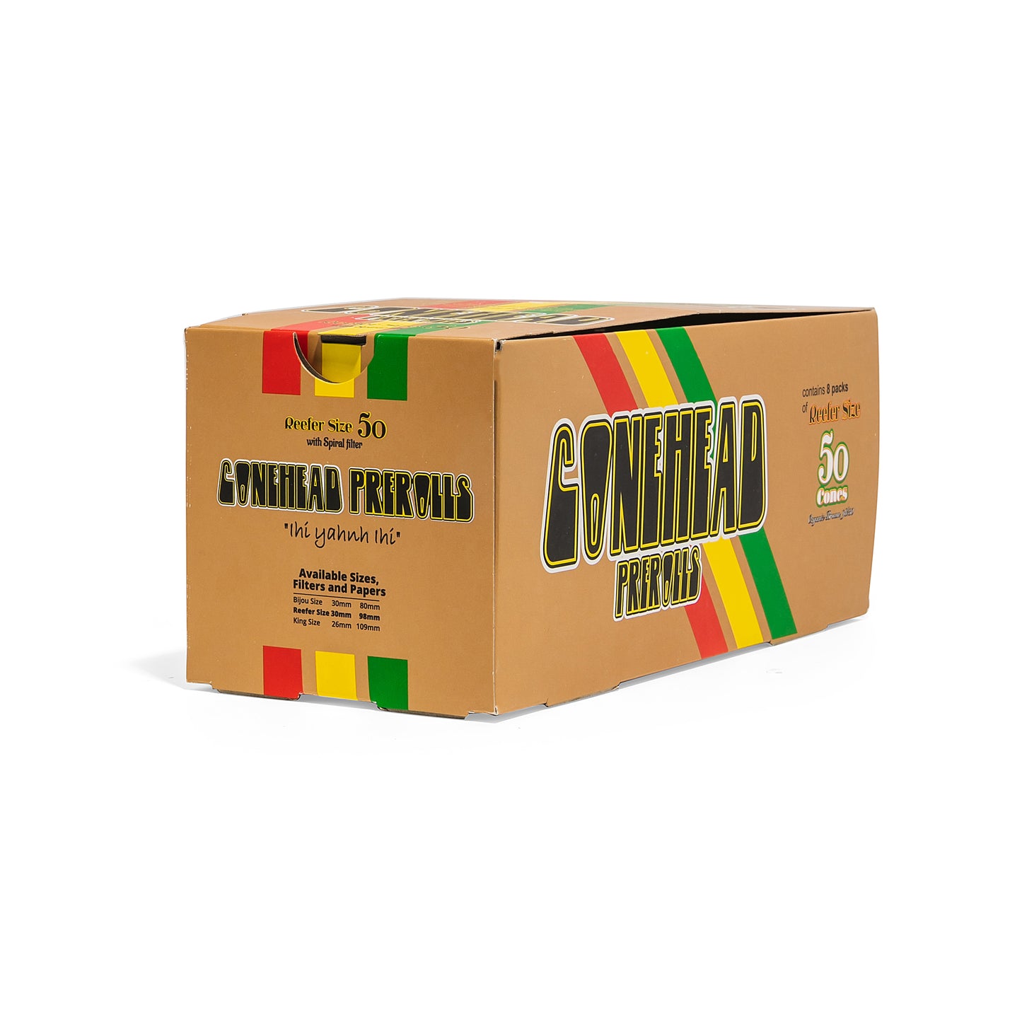 ConeHead Display Box Reefer Size Brown 8 x 50 Packs - 400 count - ($0.1/Unit)