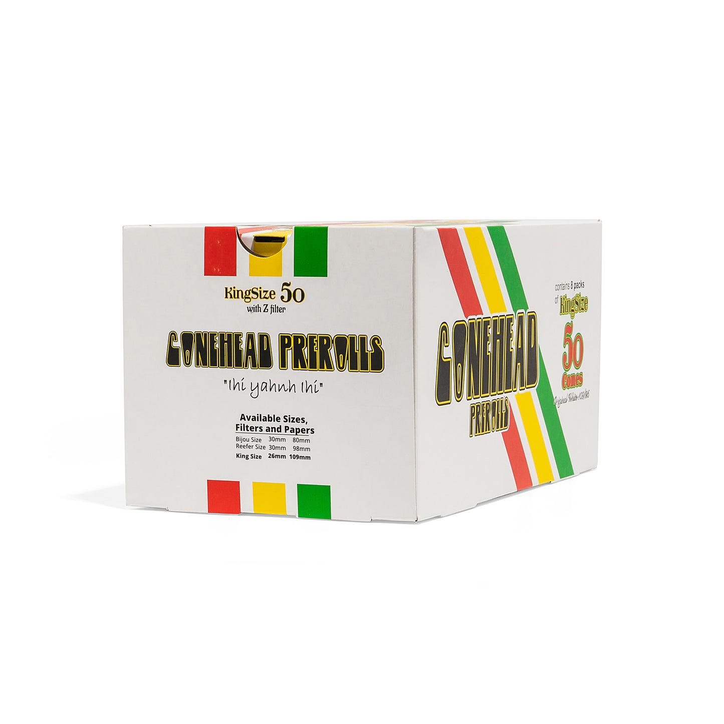 ConeHead Display Box King Size White 8 x 50 Packs - 400 count - ($0.1/Unit)