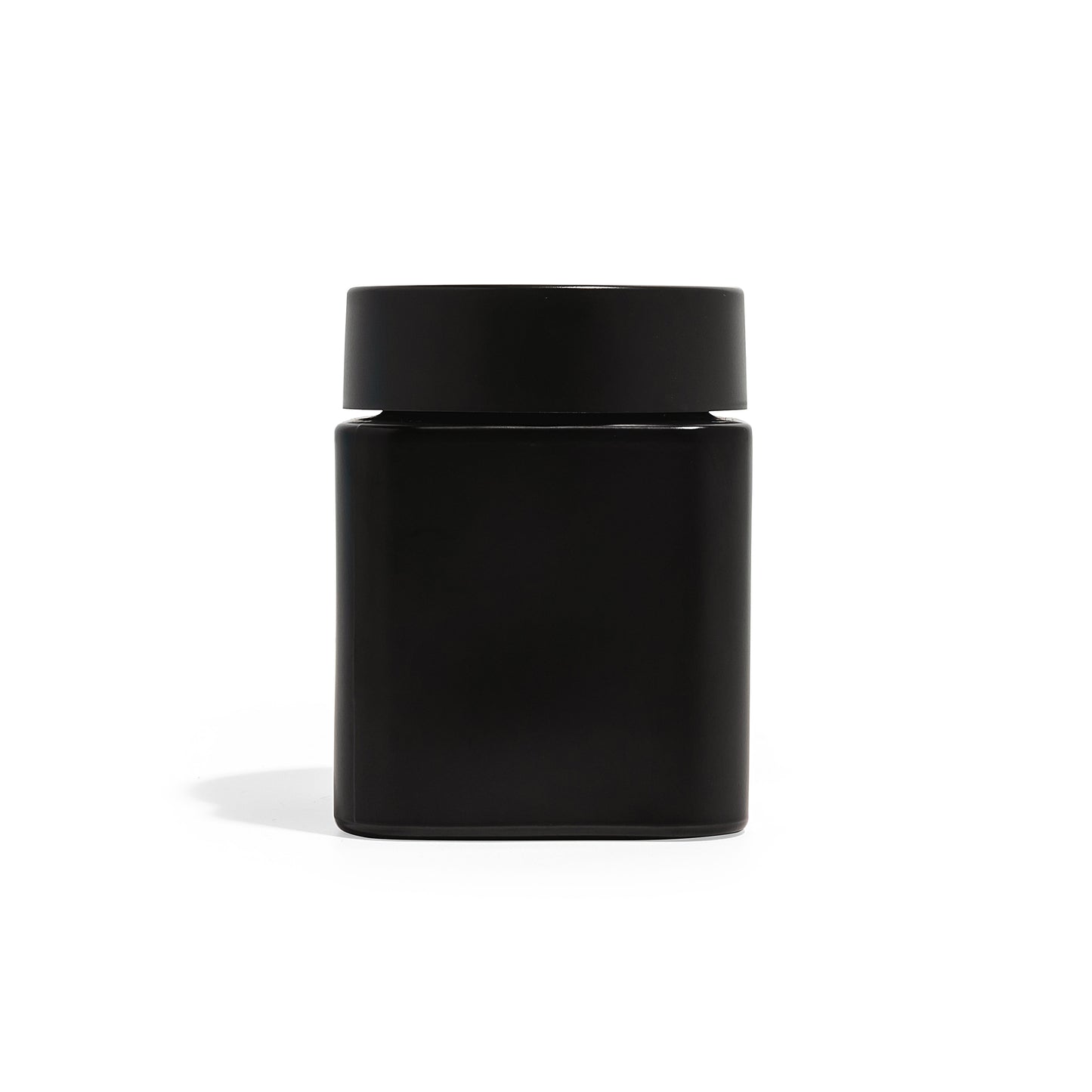 4oz Square Matte Black Straight Sided Glass Jar Only - 70 Count ($0.85/Unit)