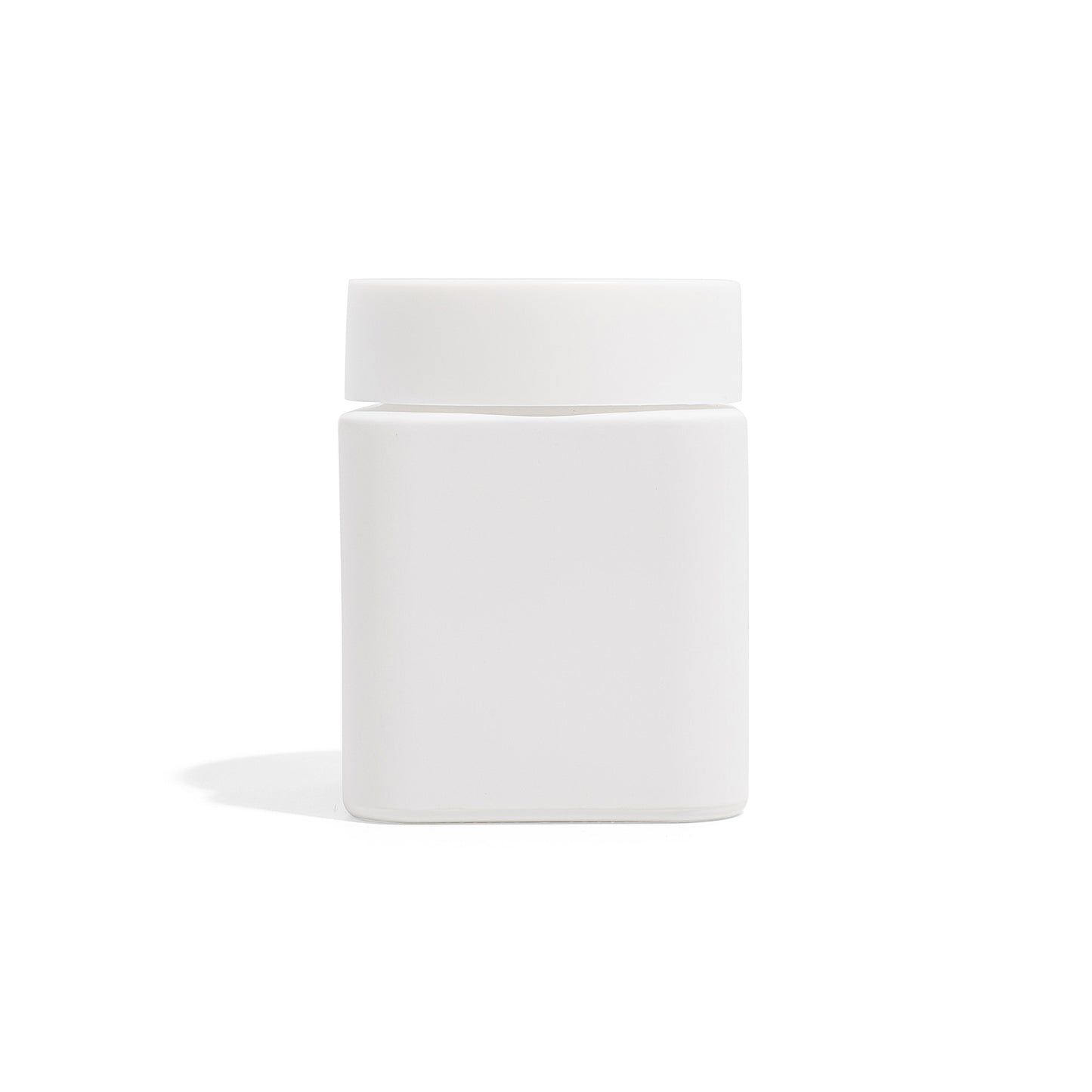 4oz Square Matte White Straight Sided Glass Jar Only - 70 Count ($0.85/Unit)