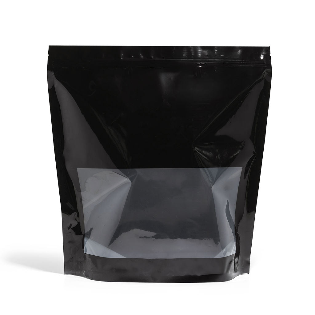 1lb Black Grower Storage Bags with Window - 250 Count ($0.98/Unit)