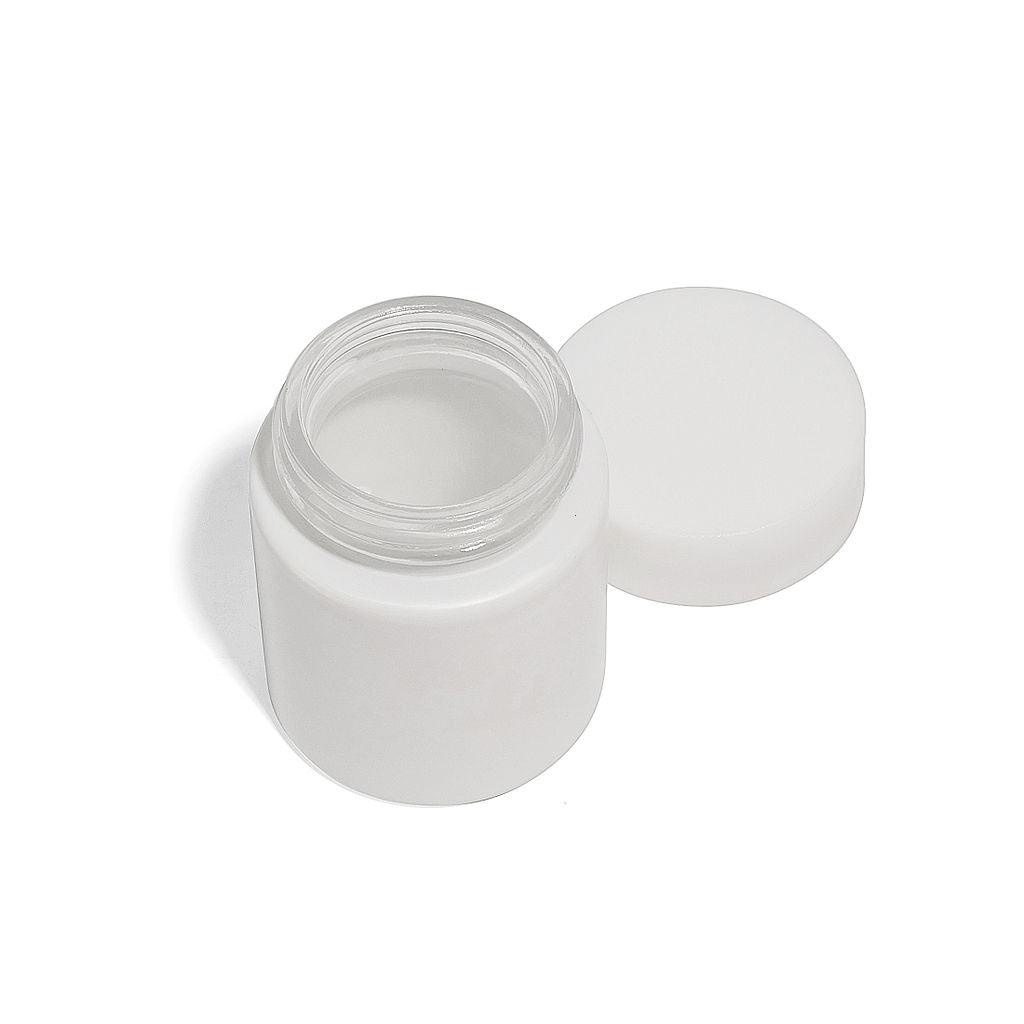 2oz White Glass Straight-Wall Jar with Child-Resistant Lid - 144 Count ($0.71/Unit)