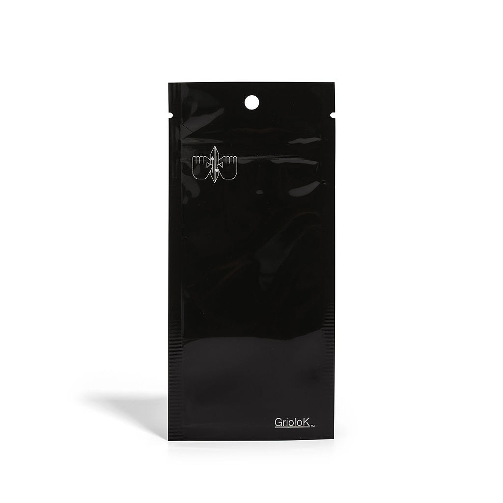 Glossy Black Mylar Vape Bag – CR Zipper with Hanger Hole - 3800 Count ($0.16/unit) | 2.5"x6" - Child Resistant