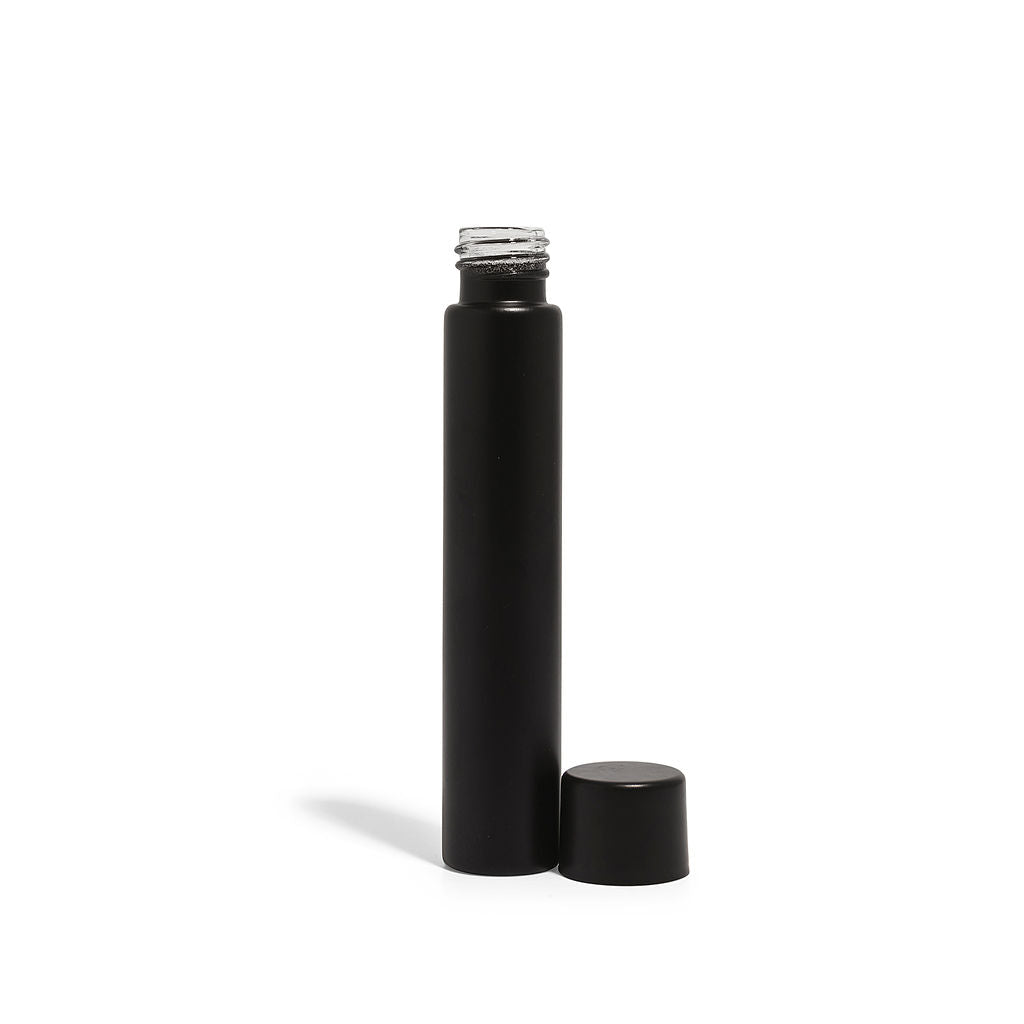 (116 x 22mm) Matte Black Glass Tube with Black CR cap - 416 Count ($0.39/Unit)