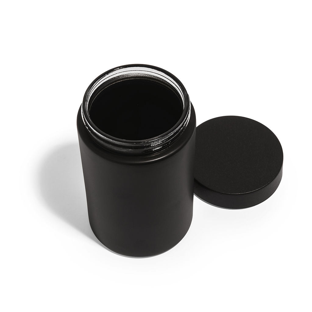 16oz Black Glass Straight-Wall Jar with Child-Resistant Lid - 48 Count ($1.45/Unit)