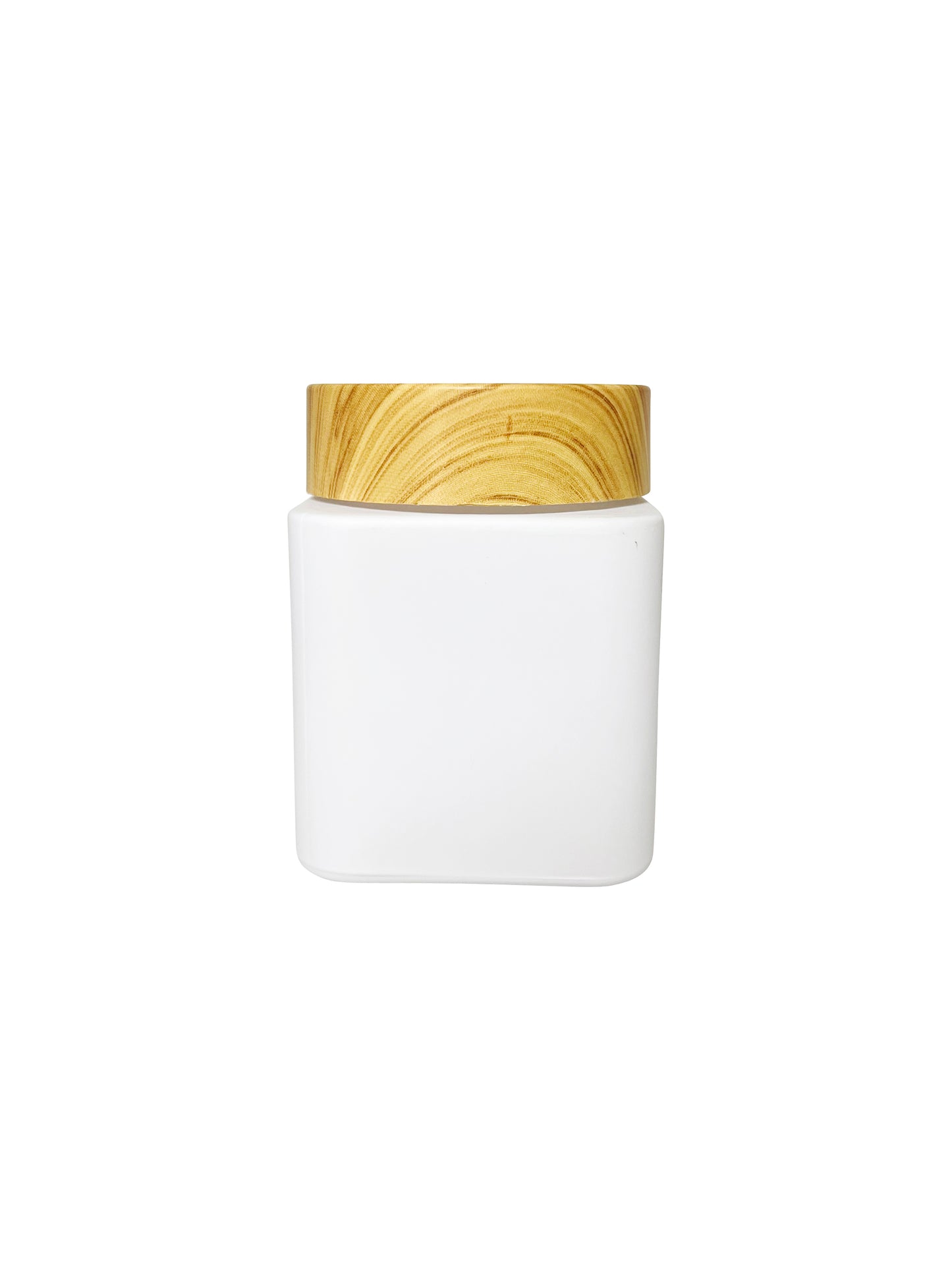 4oz Square Matte White Straight Sided Glass Jar Only - 70 Count ($0.85/Unit)