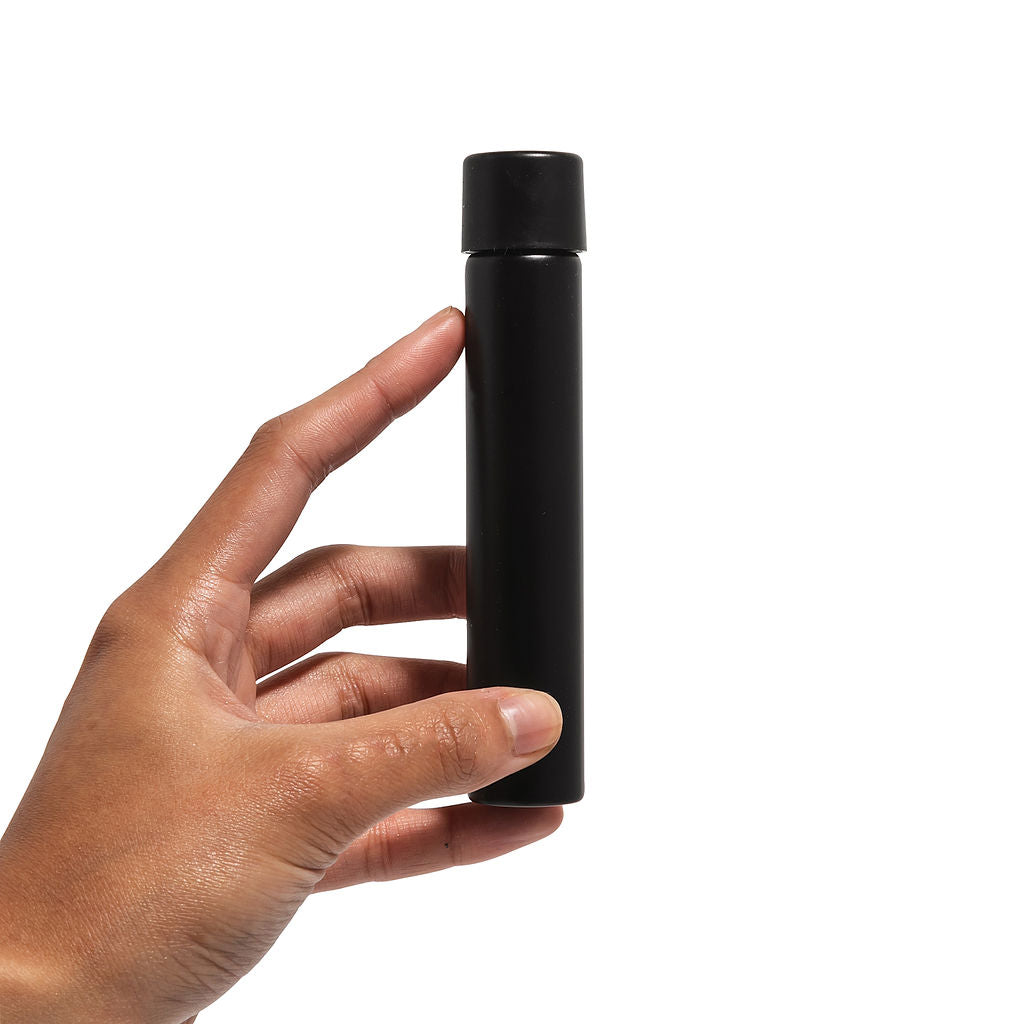 (116 x 22mm) Matte Black Glass Tube with Black CR cap - 416 Count ($0.39/Unit)