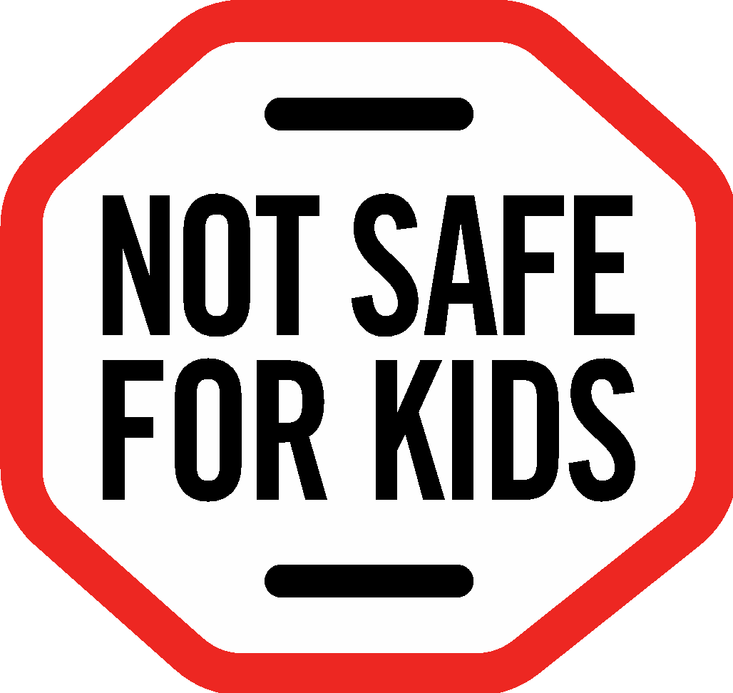 Maine and Massachusetts Not Safe For Kids Label - 2000 Count Labels/Roll