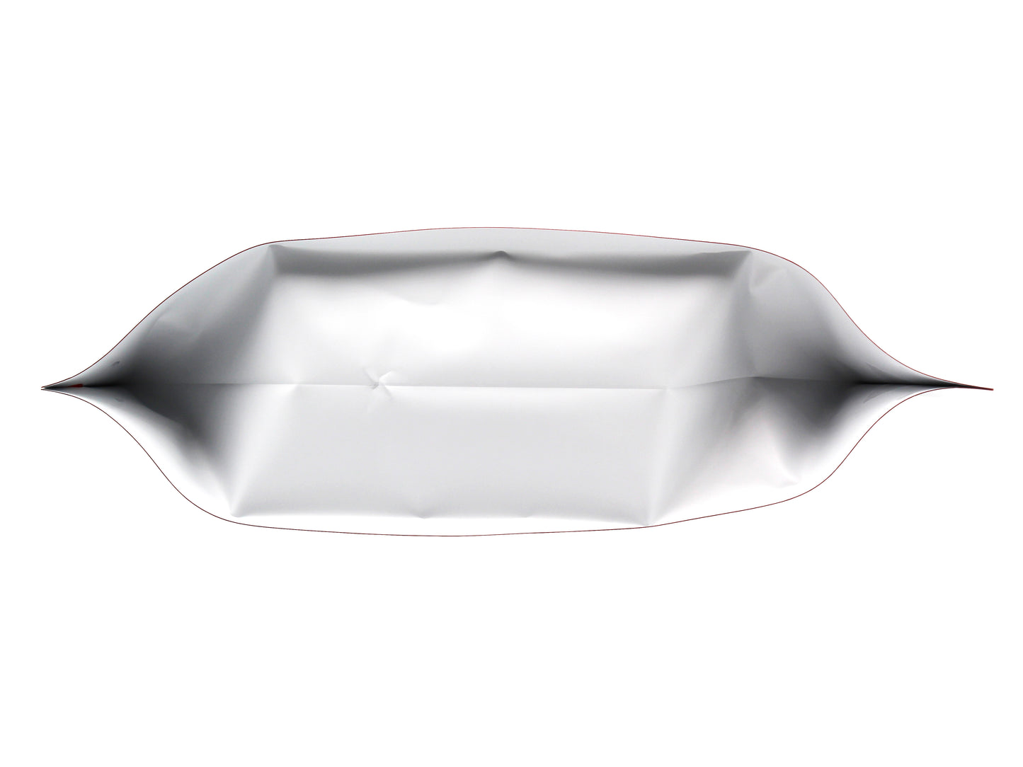 12"x9"x4" Opaque White/Red Child-Resistant GriploK Exit Bag Bottom View