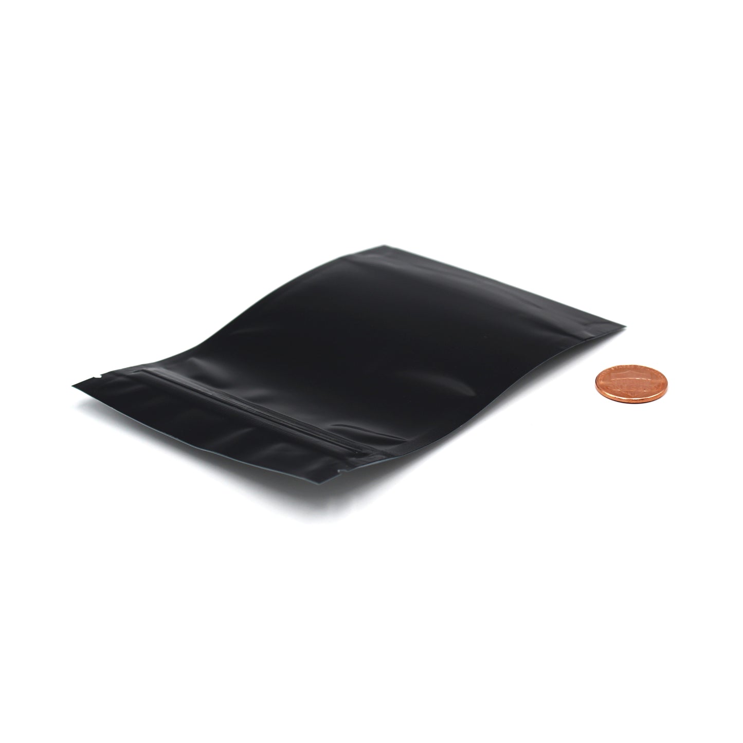 1/8oz (3.5g) Black Vista Mylar/High-Barrier Bags with UV-Resistant Clear Side (Comparison Picture)