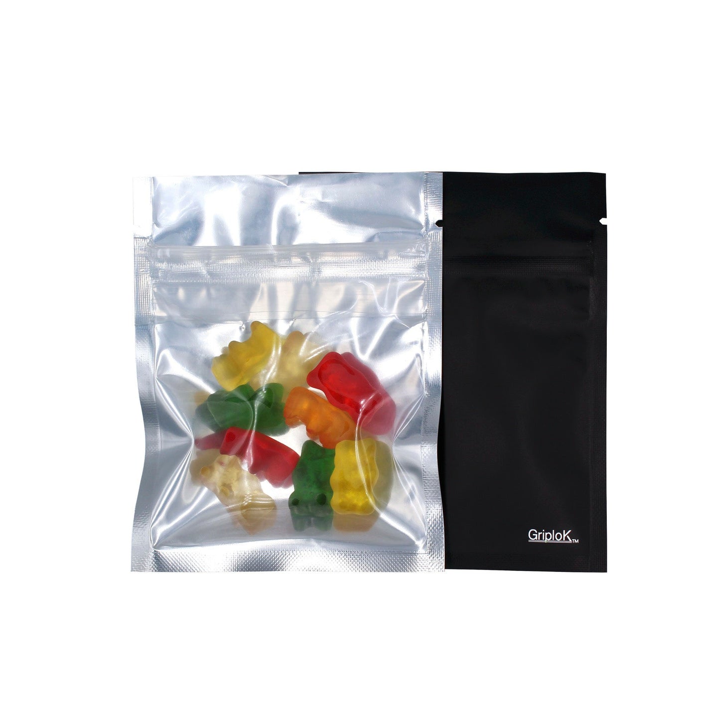 1g Matte Black/Clear Bags - 2000 Count ($0.19/unit) | 3.5"x4.5" - Child Resistant