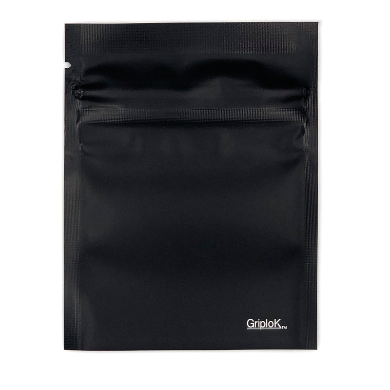 1g Matte Black/Clear Bottom Load Bags - 3500 Count | 3.5"x4.5" - Child Resistant