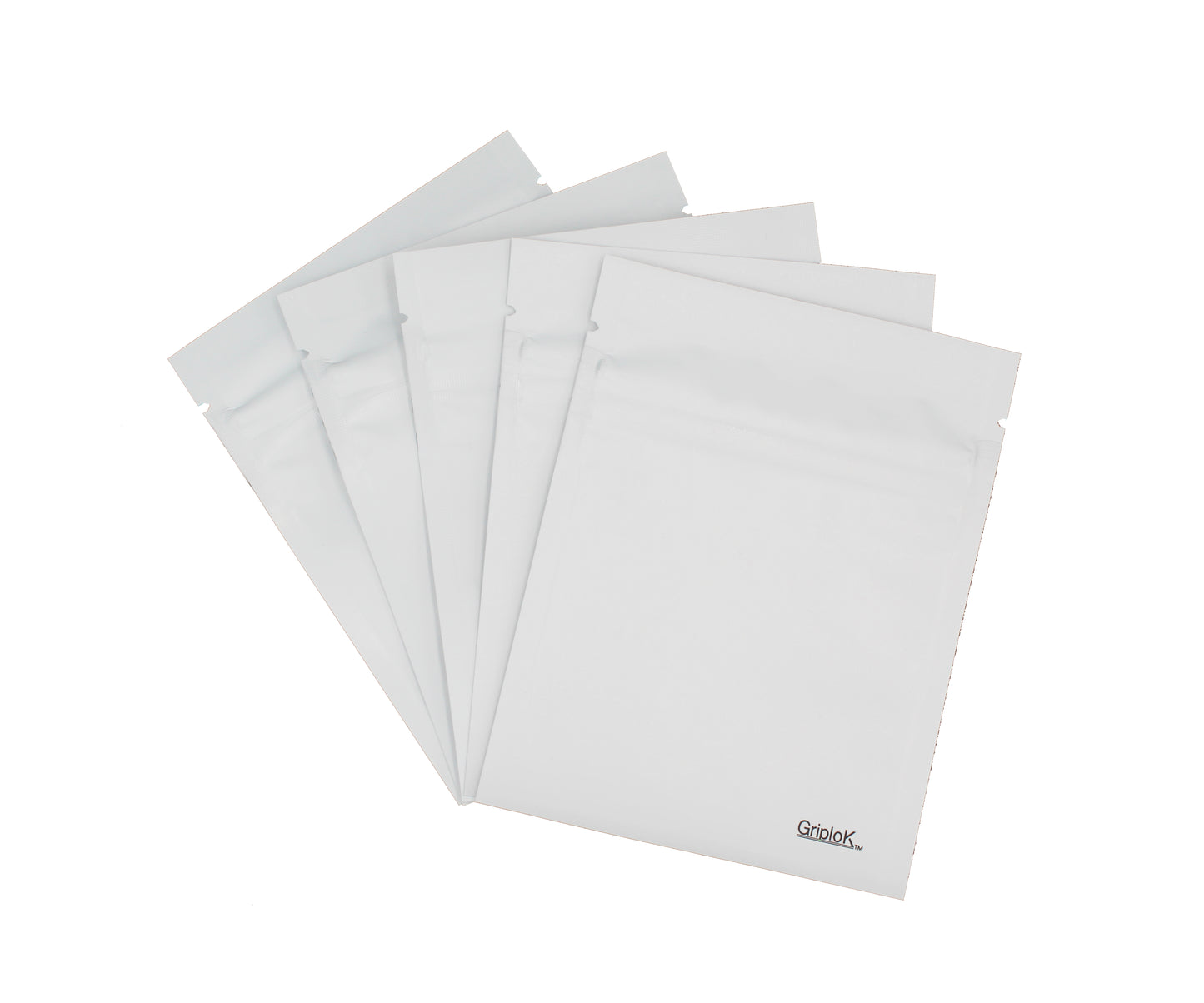 1g White/Clear Child-Resistant GriploK Vista Mylar Dispensary Bag with Film Above Zipper (Bottom Load)