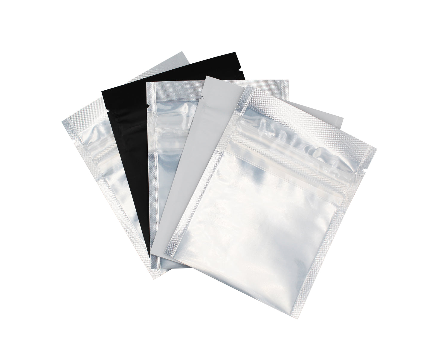 1g Black/Clear Child-Resistant GriploK Vista Mylar Dispensary Bag with Film Above Zipper (Bottom Load)