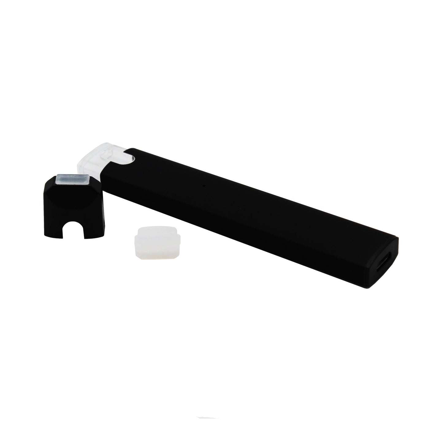 Black Delta-8 Disposable Ceramic Bucket Core Vape Pen with Micro USB Inlet for Thick Oils (Disassembled)