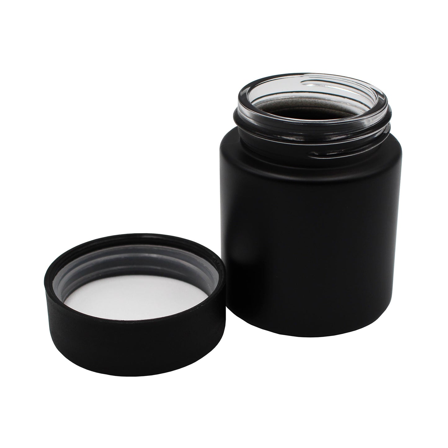 2oz Black Glass Straight-Wall Jar with Child-Resistant Lid - 144 Count ($0.71/Unit)