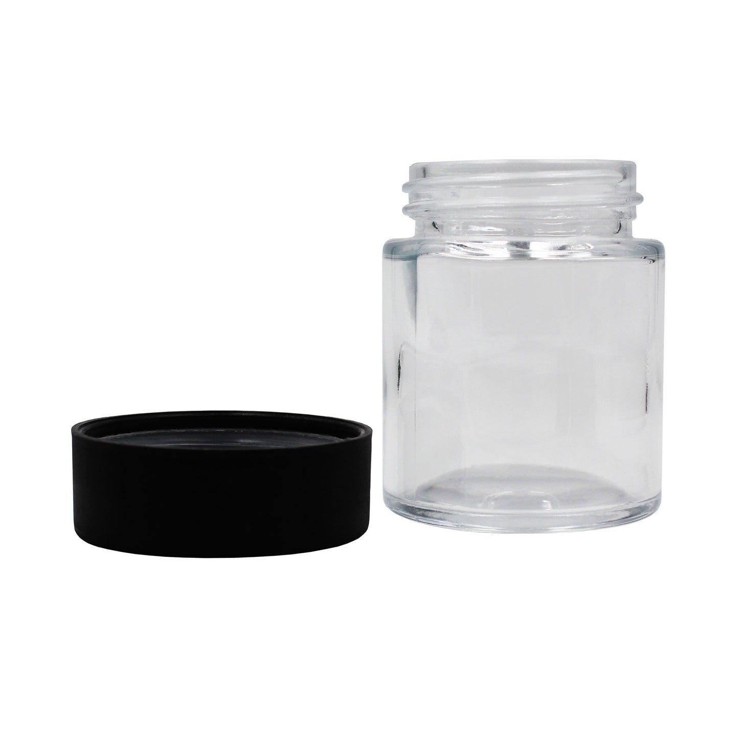 2oz Clear Glass Straight-Wall Jar with Child-Resistant Lid - 144 Count ($0.47/Unit)