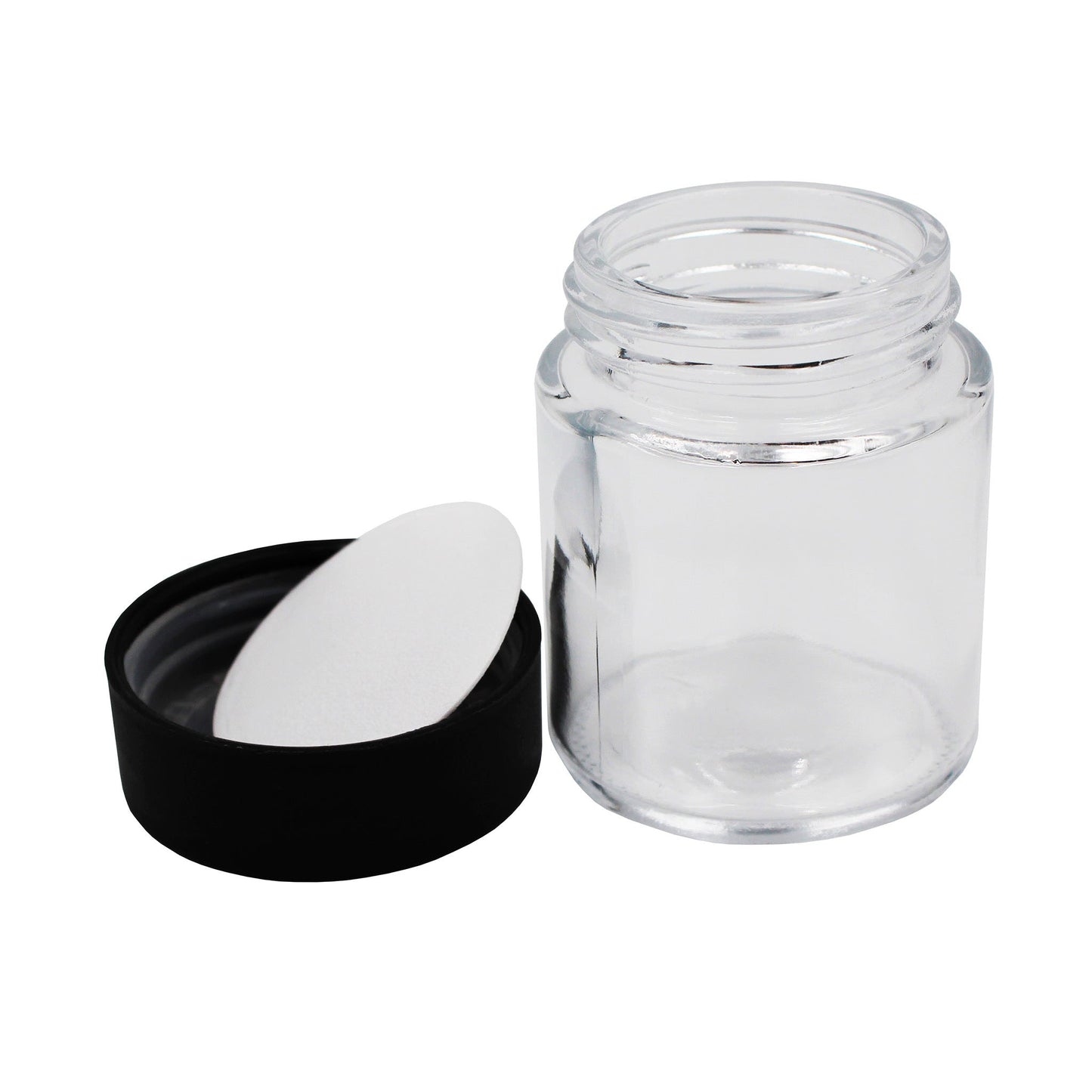 2oz Clear Glass Straight-Wall Jar with Child-Resistant Lid - 144 Count ($0.47/Unit)
