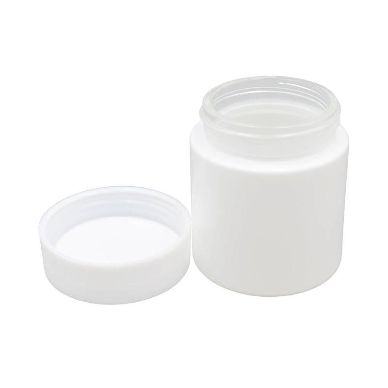 2oz White Glass Straight-Wall Wide-Mouth Jar with Child-Resistant Lid - 144 Count ($0.68/Unit)