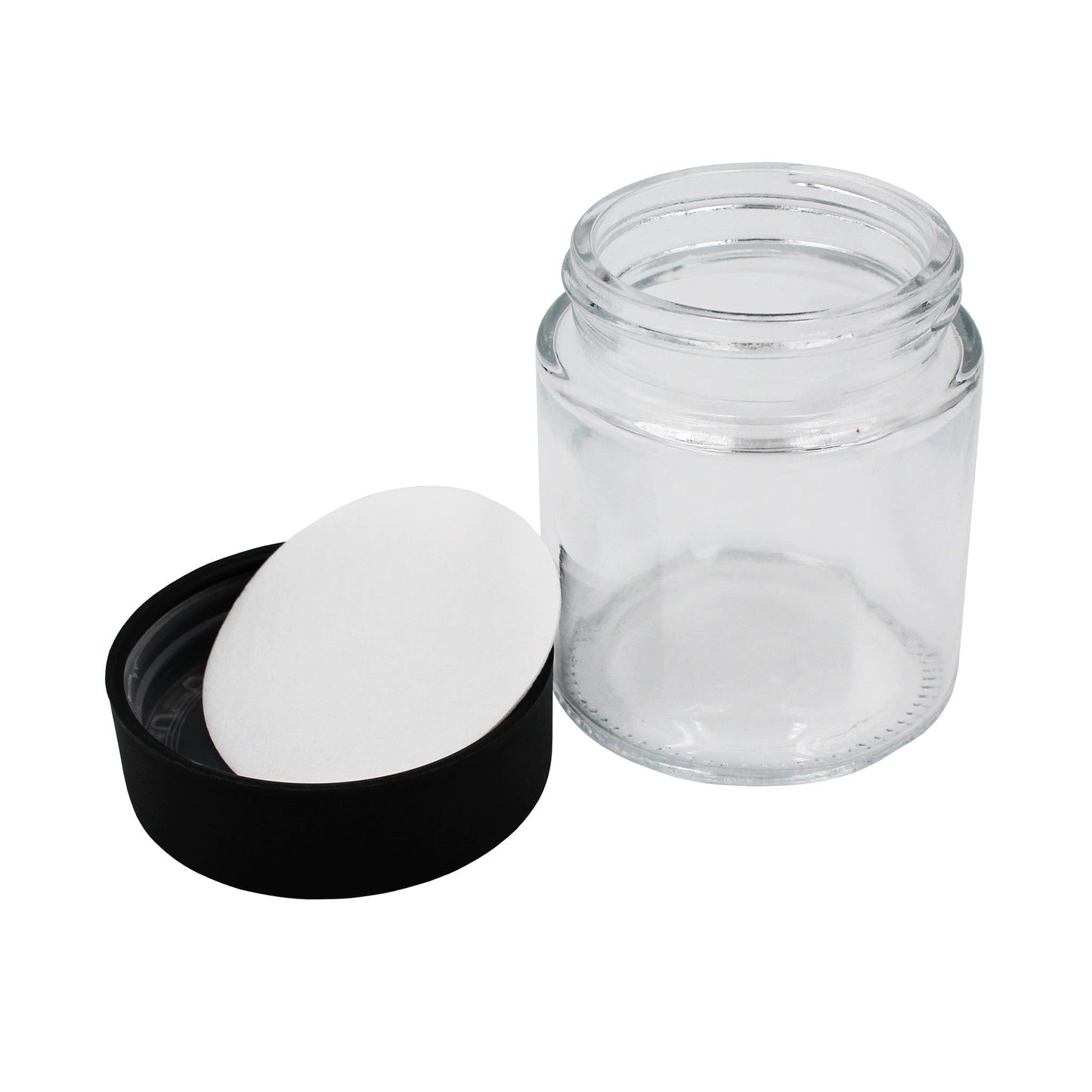 4oz Clear Glass Straight-Wall Wide-Mouth Jar with Child-Resistant Lid - 105 Count ($0.65/Unit)