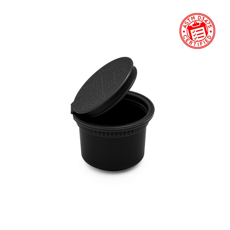 Black Opaque 11 Dram Child-Resistant Pop Top Jar