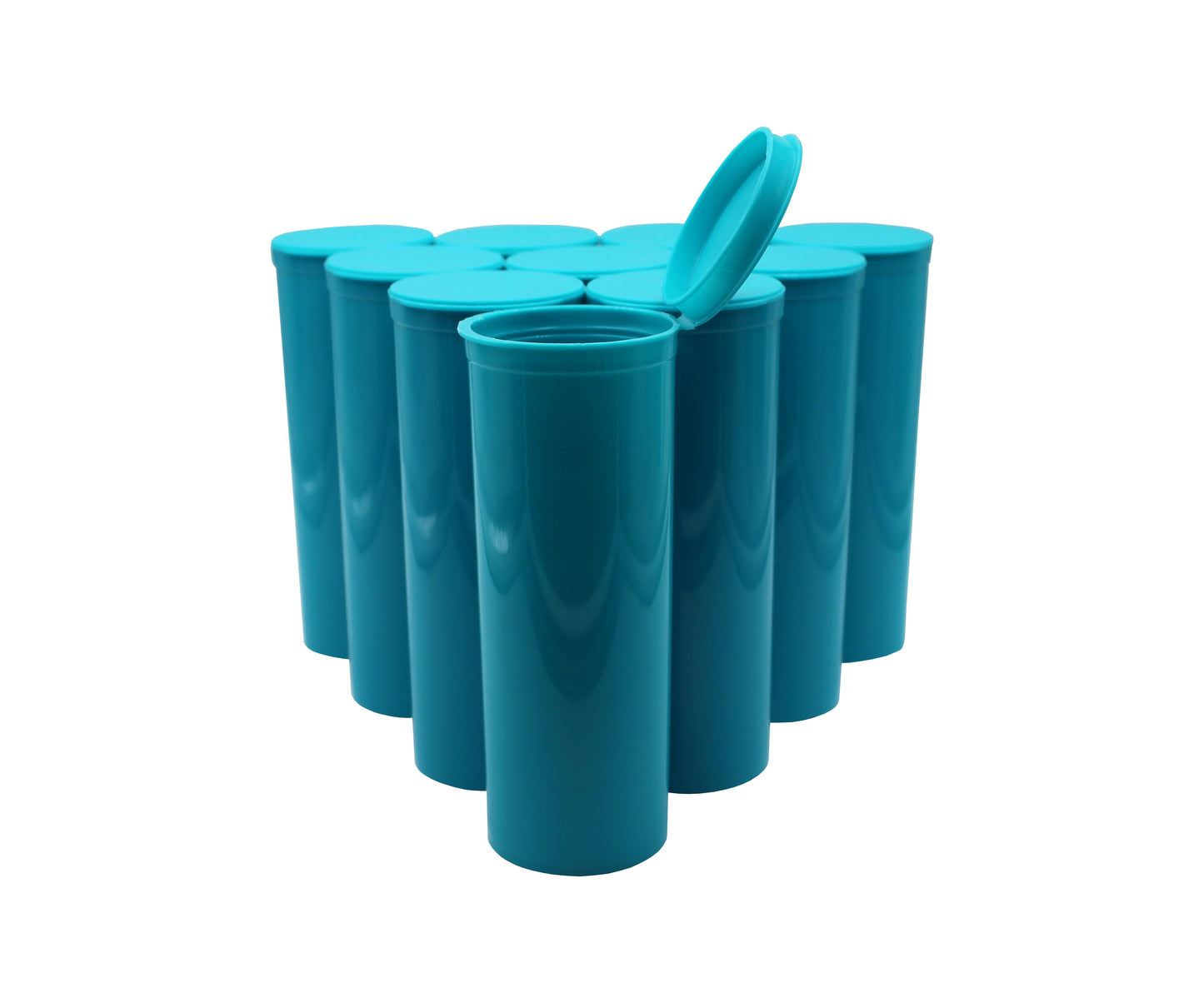 Opaque Aqua 60 Dram GriploK Child-Resistant Pop Top Bottle