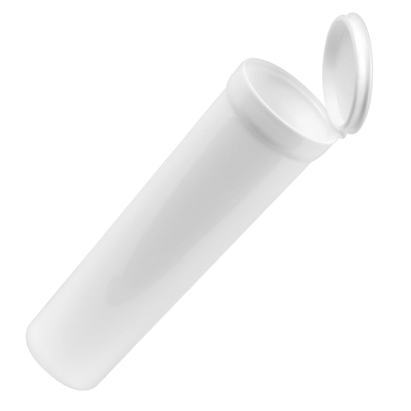 Opaque White 4" EcoLite Child-Resistant Tapered Wide-Mouth Pre-Roll Pop Top Tube