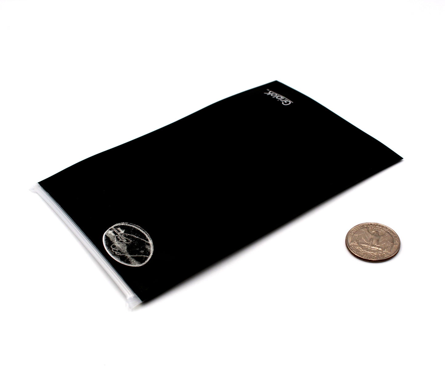 4"x6" Opaque Black Child-Resistant GriploK Exit Bag (Comparison Picture)