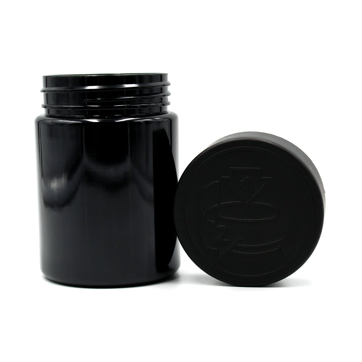 6oz Black PET Plastic Jar with CR Lid & PE Liner - 456 Count ($0.38/Unit)