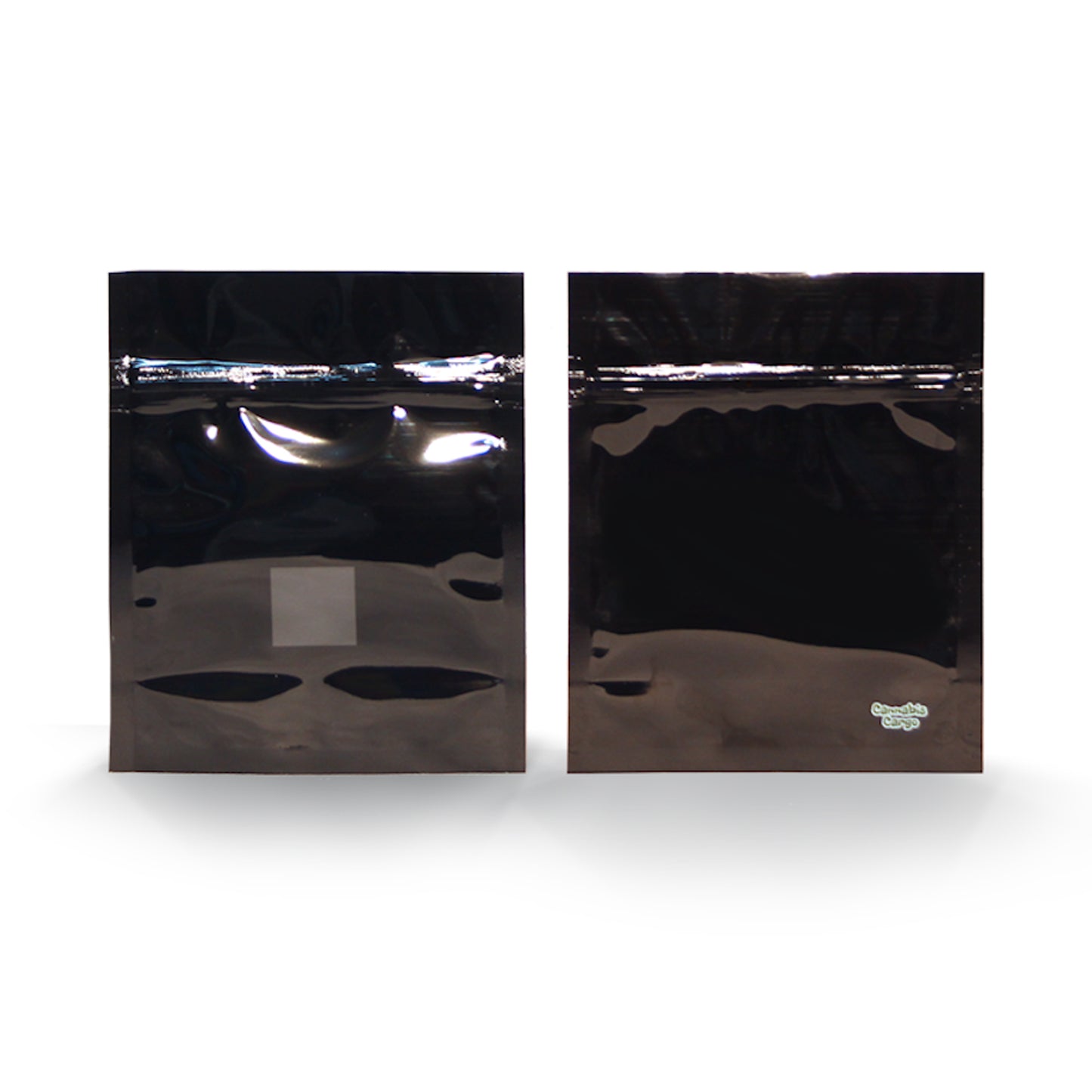 1oz (28g) Black Opaque Mylar/High-Barrier Bags with UV-Resistant Window