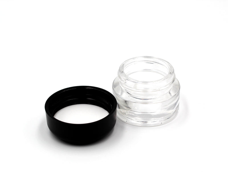 Certified Child-Resistant 5ml Flint (Clear) GriploK Glass Concentrate Jar
