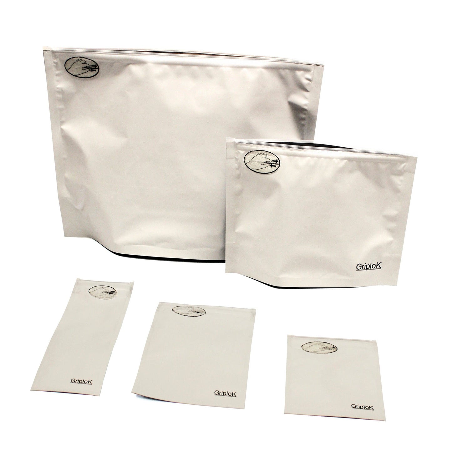 1g Matte White Mylar Bags - 1500 Count ($0.20/unit) | 3.5"x4.5" - Child Resistant