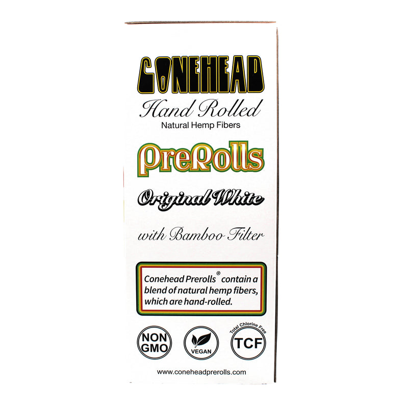 ConeHead Original White King Size Hand Rolled Premium Hemp Cones with Bamboo Filters