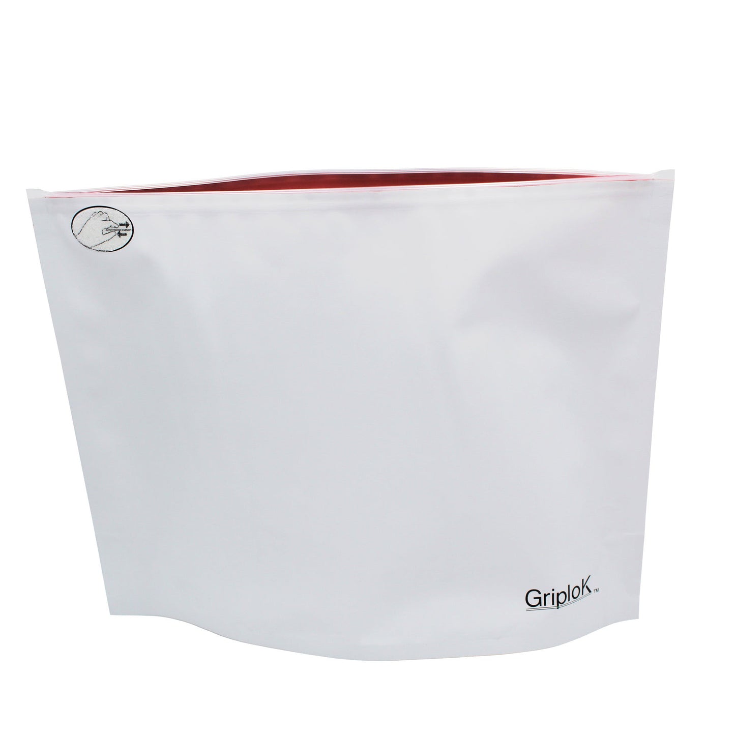 28g Matte White/Cherry Exit Bags - 500 Count ($0.54/Unit) | 12"x9"x4" - Child Resistant