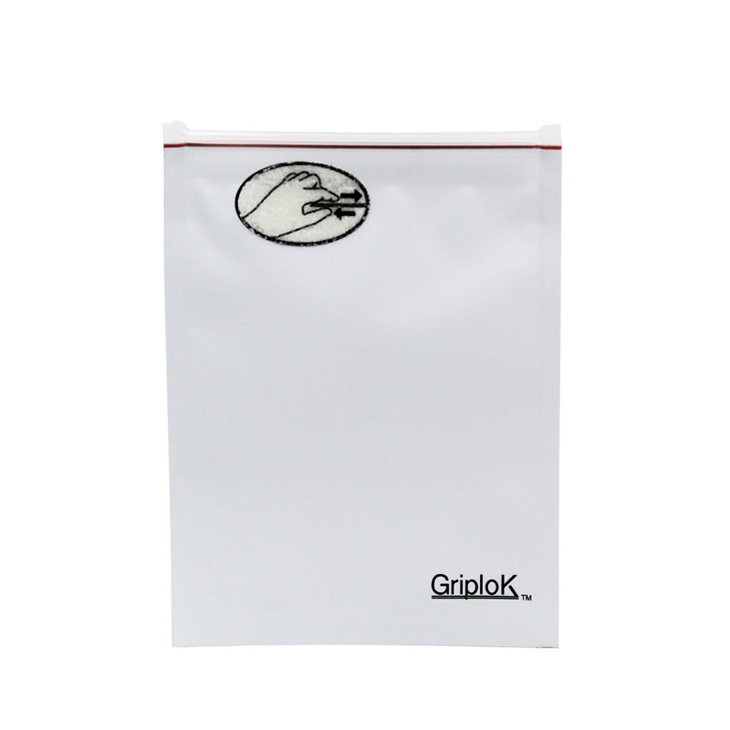 1g Matte White/Cherry Mylar Bags - 1500 Count | 3.5"x4.5" - Child Resistant