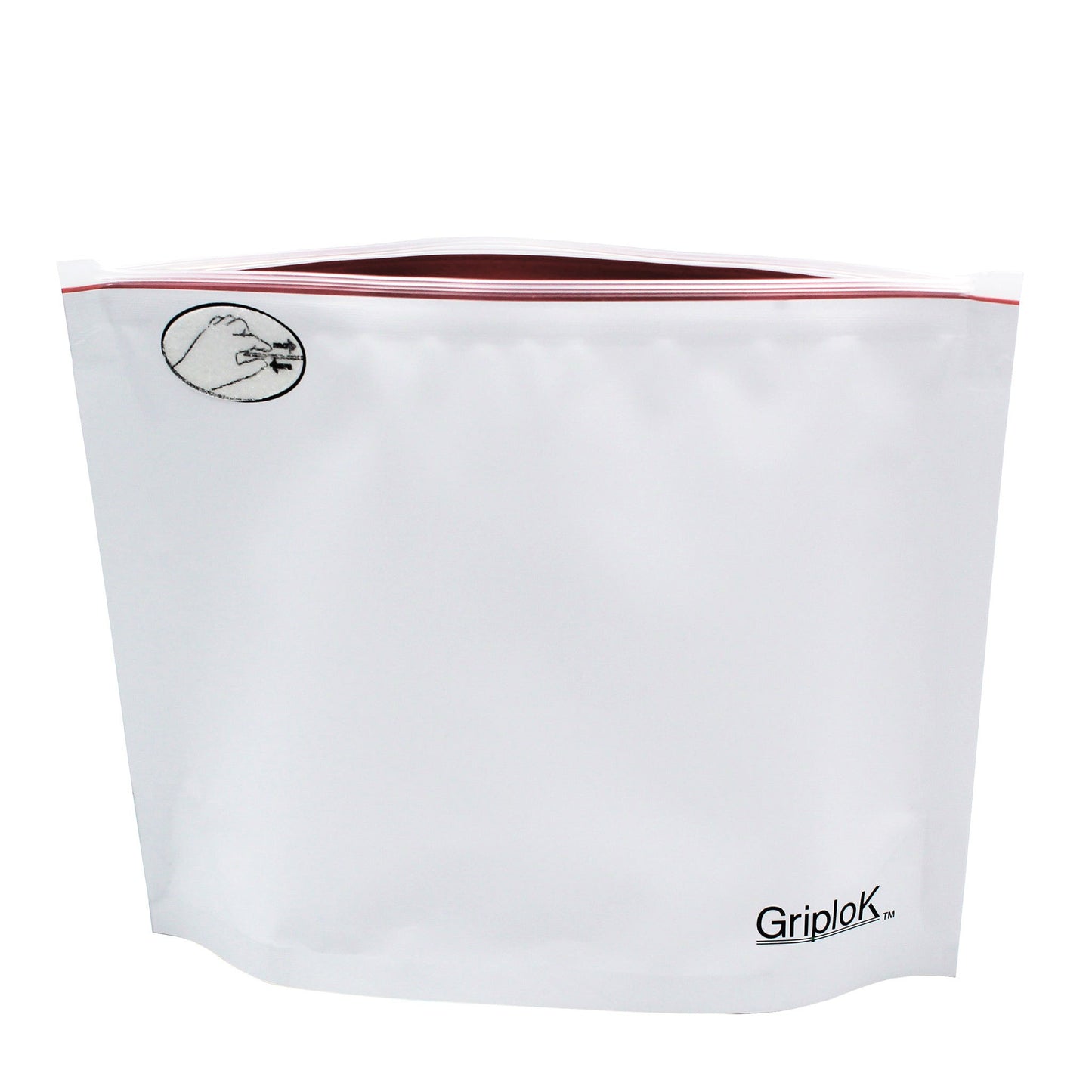 14g Matte White/Cherry Exit Bags - 800 Count ($0.45/Unit) | 8"x6"x3" - Child Resistant
